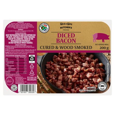 PnP Diced Bacon 200g