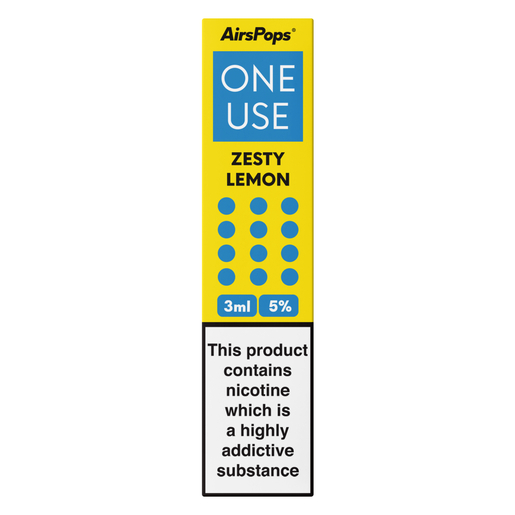 AirsPops One Use 5% Nic Salt Zesty Lemon | PnP