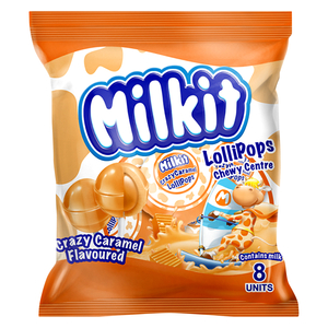 Milkit Caramel Flavoured Lollipops 8 Pack | Smart Price Specials