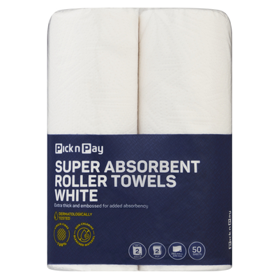 PnP Roller Towel White 2 Pack