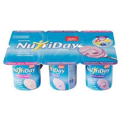 Danone Nutriday Low Fat Smooth Berry Medley Dairy Snack 6 x 100g | PnP