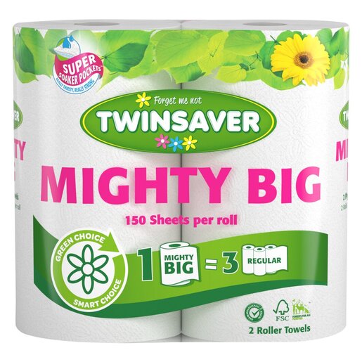Twinsaver Mighty Big Roller Towels 2 Pack PnP