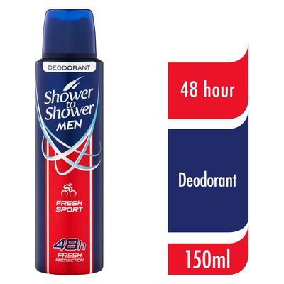 Shower To Shower Men Fresh Sport Deodorant Spray 150ml