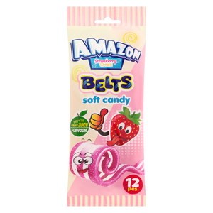 Amazon Strawberry Cream Soft Candy Belts 80g | PnP