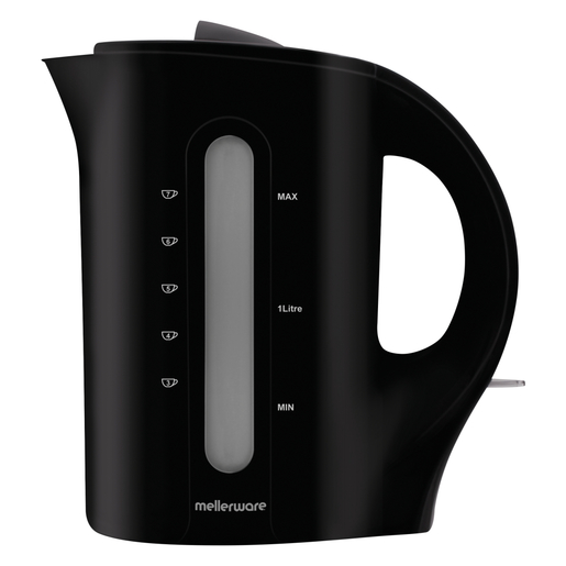 MELLERWARE 1.7L Corded Plastic Kettle Black PnP
