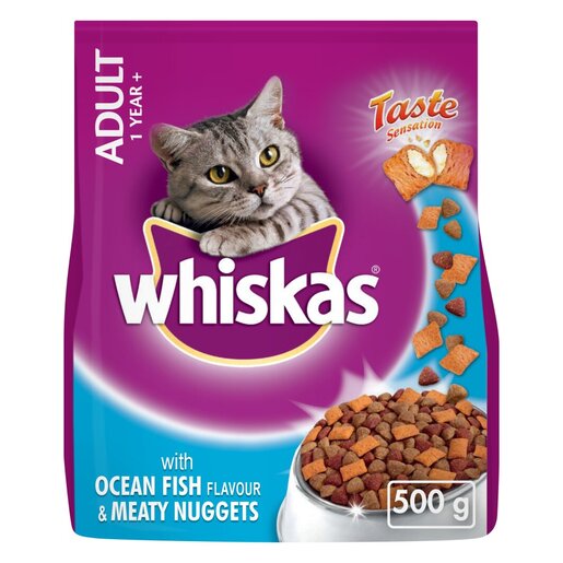 Whiskas Croquettes Dry Cat Food Ocean Fish Flavour 500g PnP
