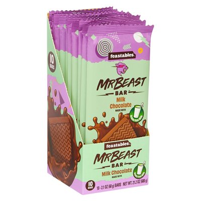 Mr beast FEASTABLES 61個セット Mr Beast Milk Chocolate Bar 60g | PnP