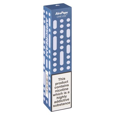 AirsPops One Use Blueberry Sangria 3.6% Nicotine Salt Disposable Vape 3ml |  PnP