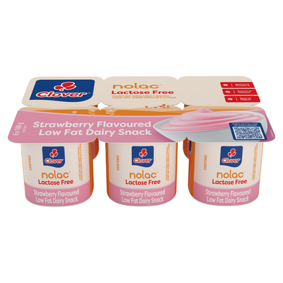 Clover Nolac Lactose Free Strawberry Dairy Snack 6 Pack