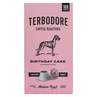Terbodore Coffee Roasters Birthday Cake Coffee Capsules 10 Pack | PnP