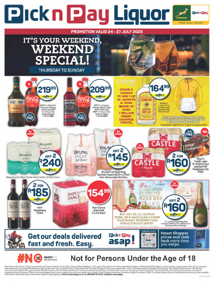 Pick n Pay Liquor Weekend Specials