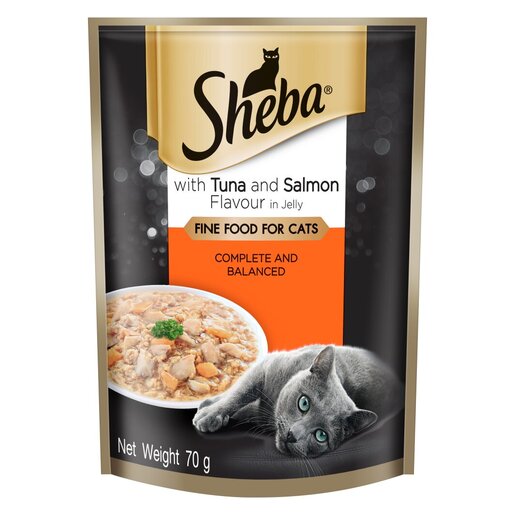 Sheba Wet Cat Food With Tuna & Salmon Flavour in Jelly 70g PnP