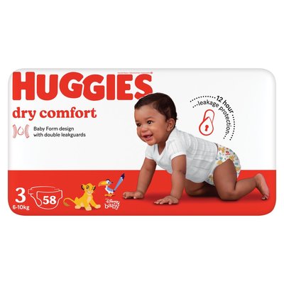 Huggies Dry Comfort Size 3 Diapers 58 Pack