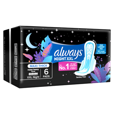 Always Dreamzzz XXL Night Stain Protection Maxi Thick Pads 6 Pack | PnP