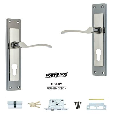 Fort Knox Euro Profile No.8 Lady Star Sa Black Nickle Lockset