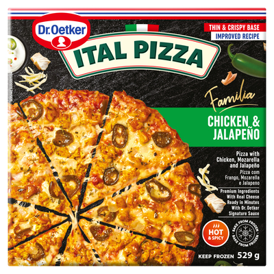 Dr Oetker Ital Pizza Classic Familia Chicken & Jalapeno Pizza 529g