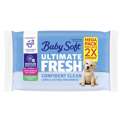 Baby Soft Moist Toilet Tissue 84 Pack Fresh White