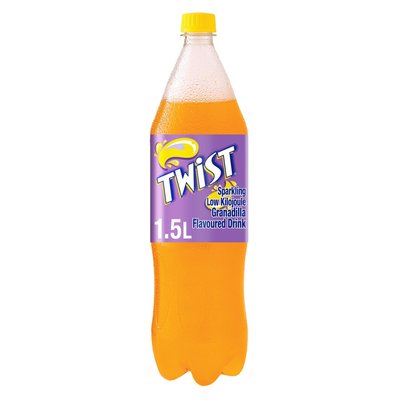 Twist Granadilla Flavoured Low Kilojoule Sparkling Drink Bottle 1.5L