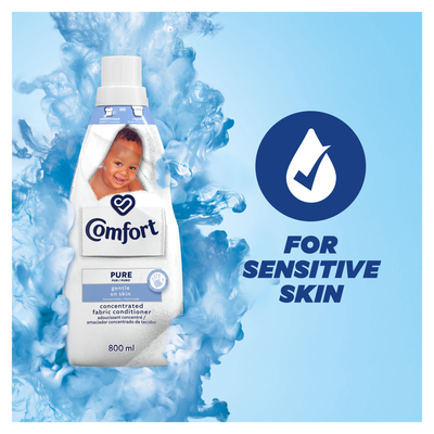 Comfort Pure Concentrated Laundry Fabric Softener for Sensitive Skin ...