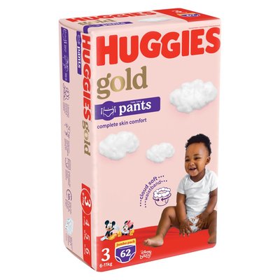 Huggies Gold Pants Size 3 Jumbo Pack 7 12kg 62 Nappies Smart