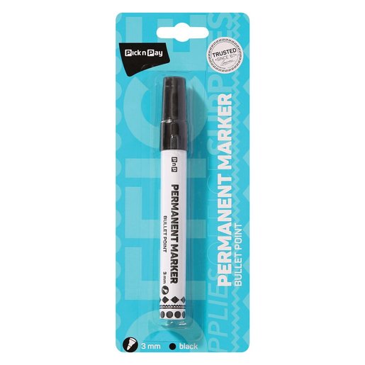 PnP Permanent Marker Metal Black Bullet PnP