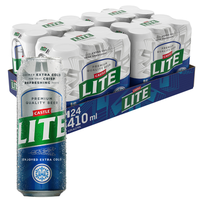 Castle Lite Premium Lager Beer 24 x 410ml | PnP