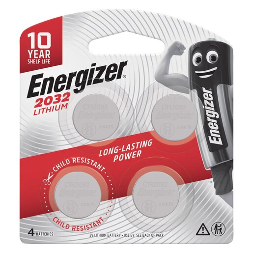 Energizer 2032 Lithium Coin Battery 4 Pack | PnP