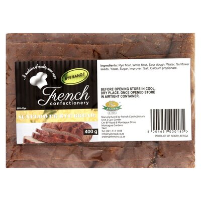 French Confectionery Sliced Sunflower Rye 400g | PnP
