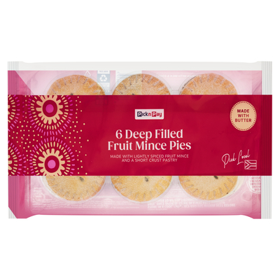 PnP Deep Filled Fruit Mince Pies 6 Pack
