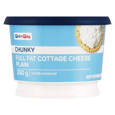 PnP Full Fat Chunky Plain Cottage Cheese 250g