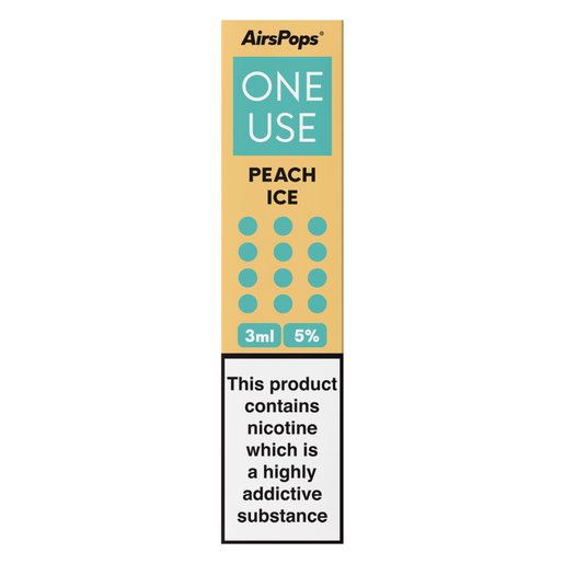 AirsPops One Use 5% Nic Salt Peach Ice | PnP