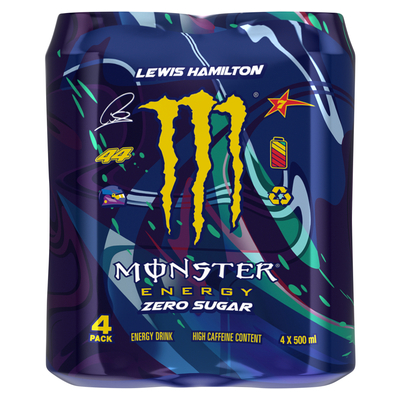 Monster Lewis Hamilton Zero Sugar Energy Drink 4 x 500ml | PnP