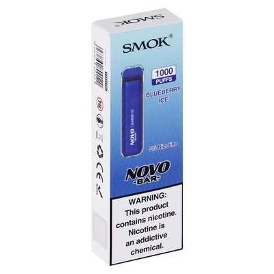 SMOK Novo Bar Blue Blueberry Ice 5% Disposable Vape 3ml 1000 Puffs