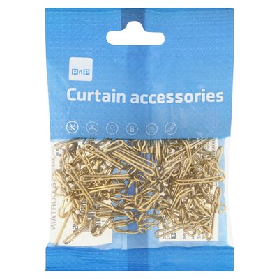 Rufflette Brassed Curtain Hooks R7 50 Pack | PnP