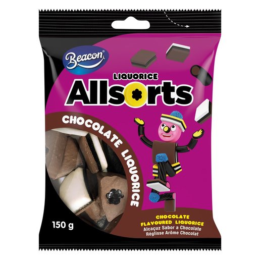 Beacon Allsorts Chocolate Flavoured Liquorice 150g PnP