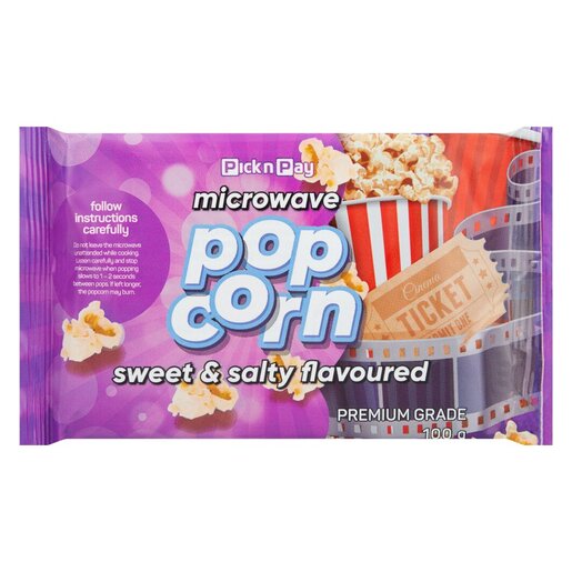 PnP Sweet & Salty Flavoured Microwave Popcorn 100g | PnP