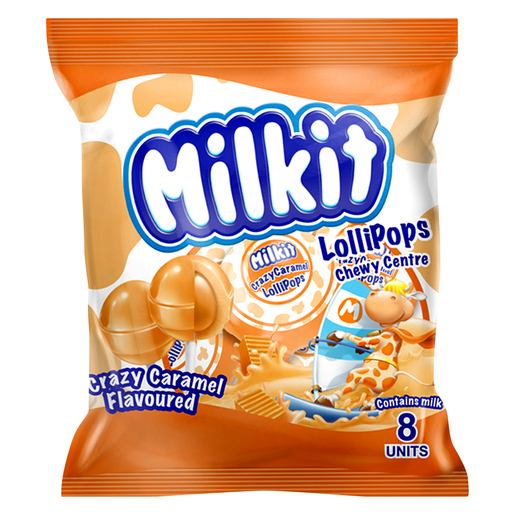 Milkit Caramel Flavoured Lollipops 8 Pack | Smart Price Specials