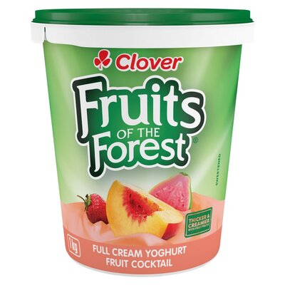 Clover Fruits Of The Forest Full Cream Fruit Cocktail Yoghurt 1kg