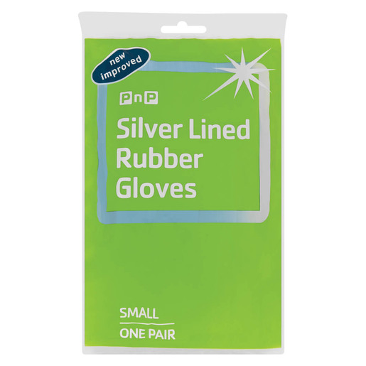 PnP Silver Lined Rubber Gloves Small PnP