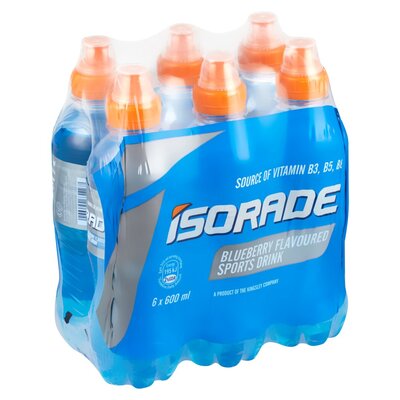 Kingsley Isorade Blueberry Flavoured Sports Drink Bottle 6 x 600ml