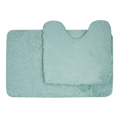 Waltex Plush Charcoal Bathroom Mat 2 Piece | PnP