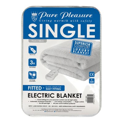 Pure pleasure electric online blanket queen