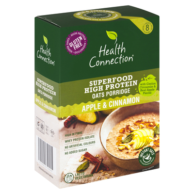 Health Connection Apple & Cinnamon Superfood High Protein Oats Porridge ...