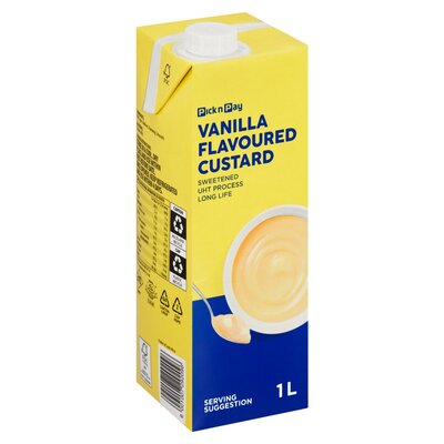 PnP Vanilla Flavoured UHT Custard 1L