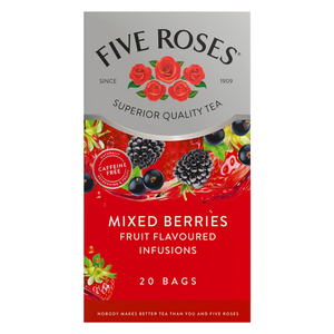 Five Roses Mixed Berries Fruit Flavoured Infusion Teabags 20 Pack