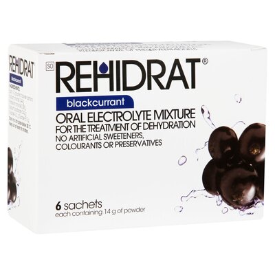Rehidrat Blackcurrant Oral Electrolyte Mixture Sachet 6 x 14g | PnP