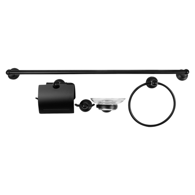 Wildberry Matt Black Bathroom Set 5 Piece