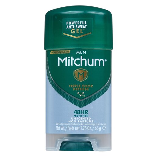 Mitchum Unscented Clear Gel Antiperspirant Deodorant 63g PnP