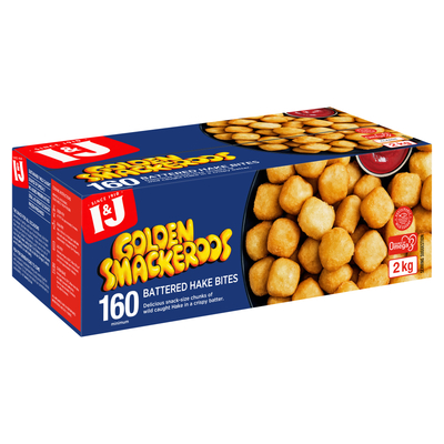 I&J Golden Smackeroos Battered Hake Bites 2kg | PnP