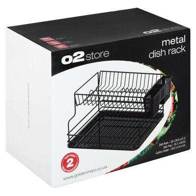 O2 Store Matt Black Dish Rack | PnP